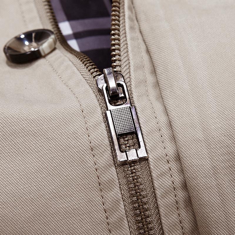 Men's Trench Coats Spring And Autumn Large Size Coat Korean Version Of The Slim Long Hooded Thick Cotton