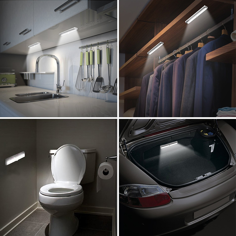 PIR Motion Sensor Light Cupboard Wardrobe Bed Lamp LED Under Cabinet Night Lamp For Closet Stairs Kitchen
