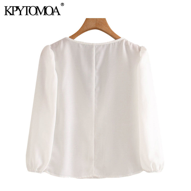Women Fashion Office Wear Button-up Blouses V Neck Half Sleeve Female Shirts Blusas Chic Tops 210420