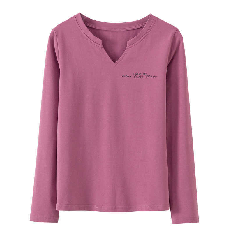 Harajuku Spring Letter Cotton T-shirt Women Casual V-neck Slim Stretchy Long Sleeve Tops Tee Autumn Tee Shirt Femme 210604, White
Harajuku Spring Letter Cotton T-shirt Women Casual V-neck Slim Stretchy Long Sleeve Tops Tee Autumn Tee Shirt Femme 210604, White