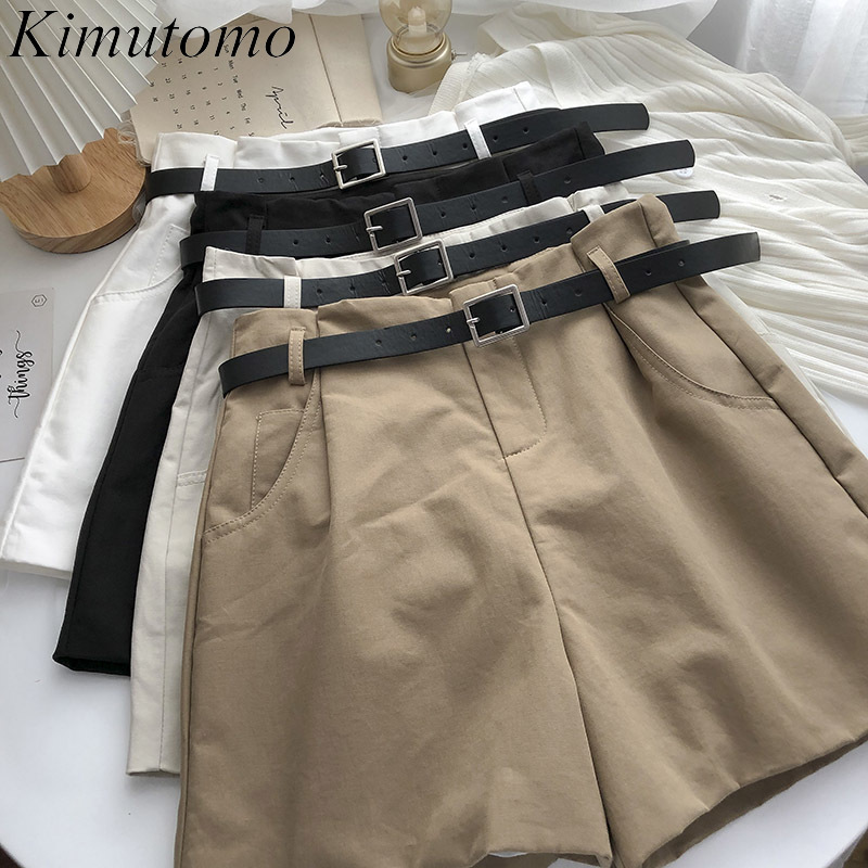 Kimutomo Casual Shorts Female Safari Style Summer Korean Fashion Ladies Solid High Waist Slim Wide Leg Shorts with Belt 210521, Khaki
Kimutomo Casual Shorts Female Safari Style Summer Korean Fashion Ladies Solid High Waist Slim Wide Leg Shorts with Belt 210521, Khaki