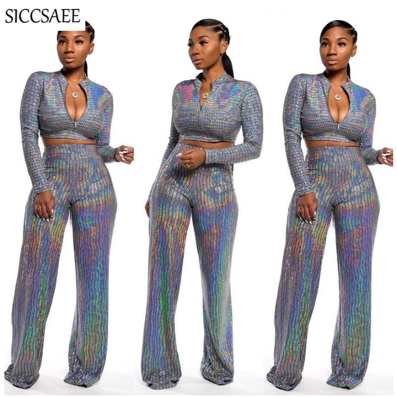 Two Piece Dress Silver Glitter Set Sexy Club Wear Sparkly Outfits Crop Top And Pants Wide Leg Clothing Sweat Suit Sequins Nightwear
Two Piece Dress Silver Glitter Set Sexy Club Wear Sparkly Outfits Crop Top And Pants Wide Leg Clothing Sweat Suit Sequins Nightwear
