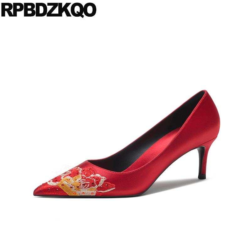 Dress Shoes Handmade Red Stiletto Women Pumps Girls Ivory Rhinestone Diamond Crystal Wedding High Heels Folk Embroidered Bridesmaid, Black
Dress Shoes Handmade Red Stiletto Women Pumps Girls Ivory Rhinestone Diamond Crystal Wedding High Heels Folk Embroidered Bridesmaid, Black
