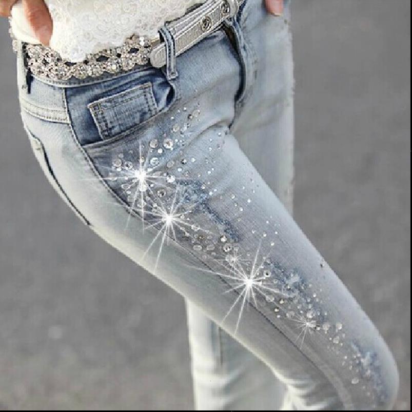 womens jean women diamond drilled hole jeans woman pencil pants ripped denim trousers with rhinestone, Blue
womens jean women diamond drilled hole jeans woman pencil pants ripped denim trousers with rhinestone, Blue