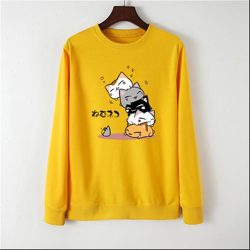 lovely cat print long sleeve women hoodies pullover spring o neck clothes harajuku casual top, Black
lovely cat print long sleeve women hoodies pullover spring o neck clothes harajuku casual top, Black