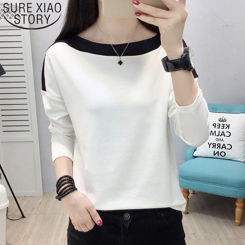 Women's Blouses & Shirts 2022 Spring Long Sleeve Shirt Korean Style Solid Slash Neck Women OL Stitching Blouse Tops Chemisier Femme 7989, White
Women's Blouses & Shirts 2022 Spring Long Sleeve Shirt Korean Style Solid Slash Neck Women OL Stitching Blouse Tops Chemisier Femme 7989, White