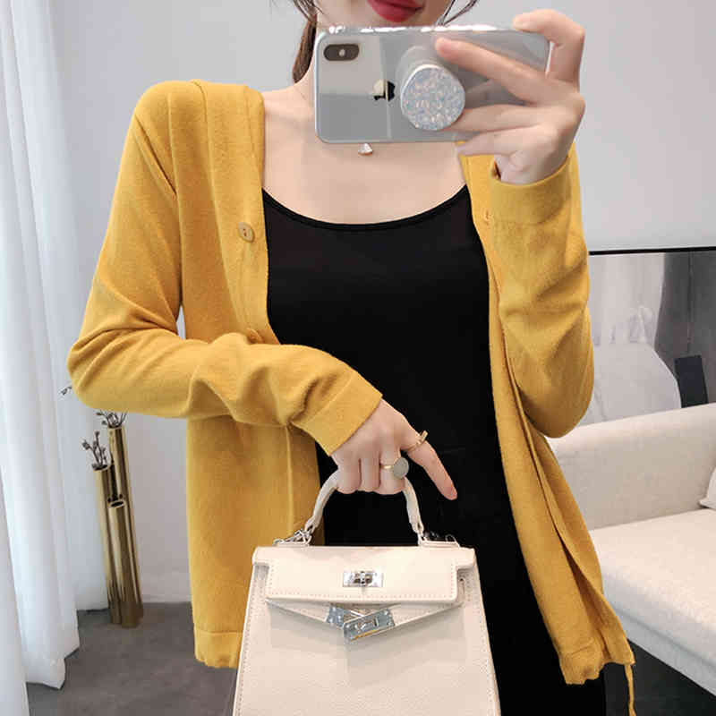 Drawstring Lace Up Short Hooded Cardigan For Women Spring Long Sleeve Single Breasted Sweatshirts Harajuku Knitwear Coat Female 210522