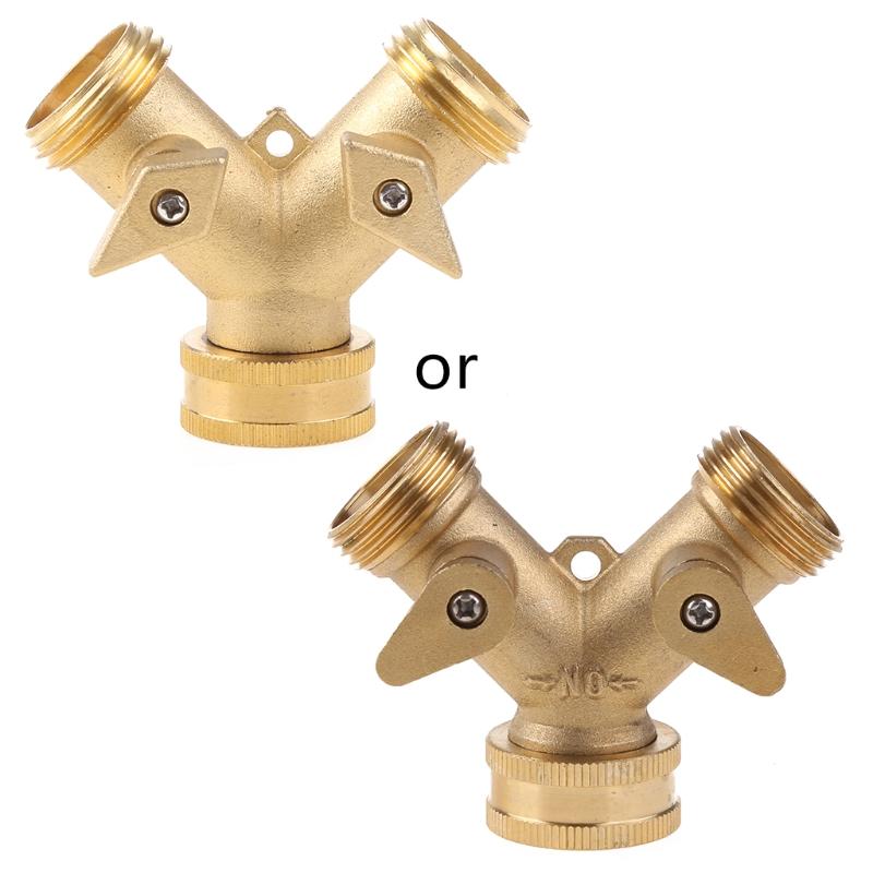 Watering Equipments Brass Manifold 3/4" Tap Splitter Double-Way Washing Machine Hose Connector Y-Type Water Separator Dropship, Gold
Watering Equipments Brass Manifold 3/4" Tap Splitter Double-Way Washing Machine Hose Connector Y-Type Water Separator Dropship, Gold