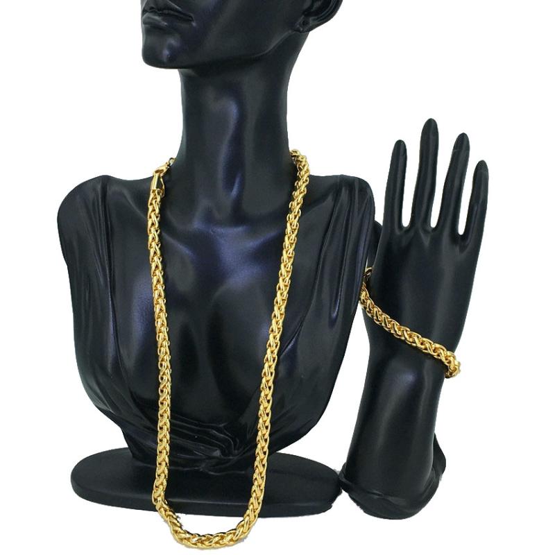 Earrings & Necklace Mejewelry Stainless Steel Cuban Chain For Women 24K Gold Plated Statement Choker Neckalce FHK12269, Silver
Earrings & Necklace Mejewelry Stainless Steel Cuban Chain For Women 24K Gold Plated Statement Choker Neckalce FHK12269, Silver