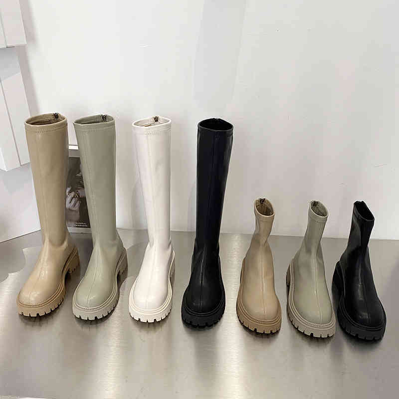 boots soft faux leather chunky platform long knee riding women designer round toe punk motorcycle shoes engs, Black
boots soft faux leather chunky platform long knee riding women designer round toe punk motorcycle shoes engs, Black