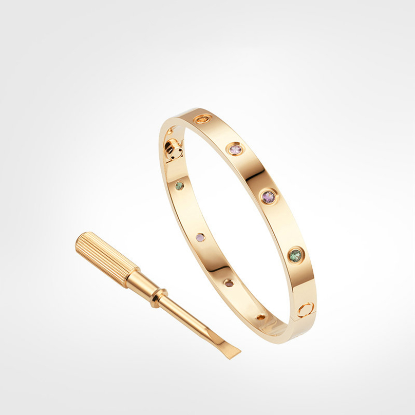 Love Screw Bracelet 5.0 Designer Bracelets Colored Diamonds Bangle luxury jewelry women Titanium steel Alloy Gold-Plated Craft Gold Silver Never fade Not allergic
Love Screw Bracelet 5.0 Designer Bracelets Colored Diamonds Bangle luxury jewelry women Titanium steel Alloy Gold-Plated Craft Gold Silver Never fade Not allergic