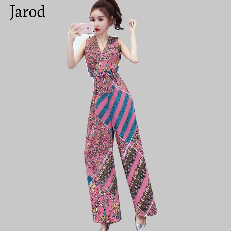 Summer Vintage flowers Print Sexy V Neck Jumpsuits Women sleeveless casual Slim Wide-Leg Rompers Playsuits Female Pants 210518, Beige
Summer Vintage flowers Print Sexy V Neck Jumpsuits Women sleeveless casual Slim Wide-Leg Rompers Playsuits Female Pants 210518, Beige