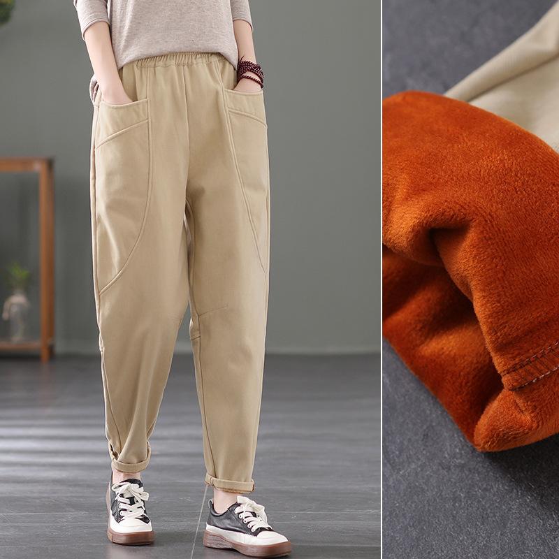 Women's Pants & Capris 21 Women Fleece Autumn Winter Casual Solid Color Pockets Loose Female Thick Harem Trousers Wild, Black;white
Women's Pants & Capris 21 Women Fleece Autumn Winter Casual Solid Color Pockets Loose Female Thick Harem Trousers Wild, Black;white