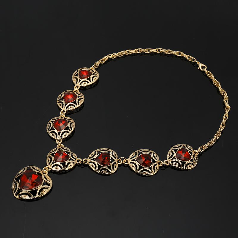 Earrings & Necklace Exquisite Dubai Gold Colorful Jewelry Set Wholesale 2021 Nigerian Wedding Design African Beads Women Costume
