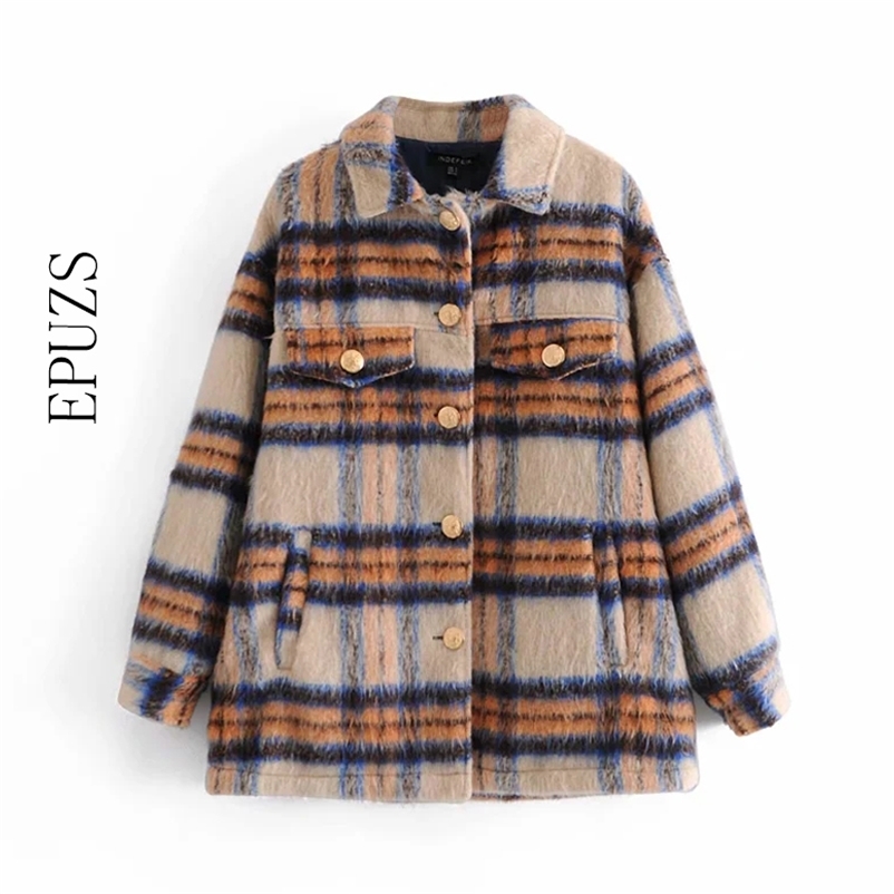 ZA women vintage plaid jacket winter coat casual loose thick female chic outwear 210521, Gk
ZA women vintage plaid jacket winter coat casual loose thick female chic outwear 210521, Gk