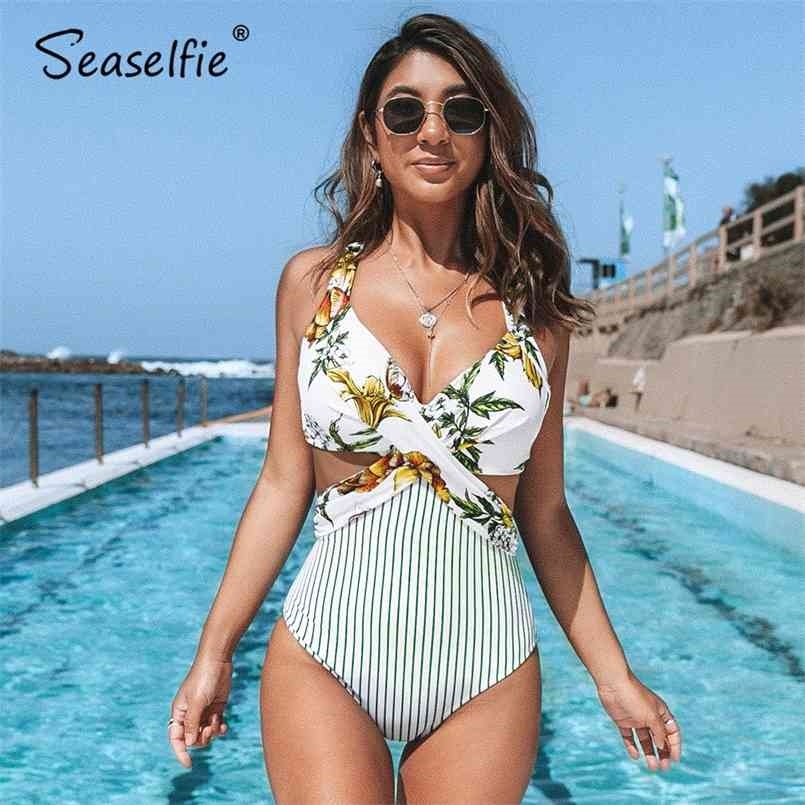 SEASELFIE White Floral and Stripe Push Up Swimsuit Swimwear Women Sexy Lace Monokini Bathing Suit Beachwear 210630, Ac11483m
SEASELFIE White Floral and Stripe Push Up Swimsuit Swimwear Women Sexy Lace Monokini Bathing Suit Beachwear 210630, Ac11483m