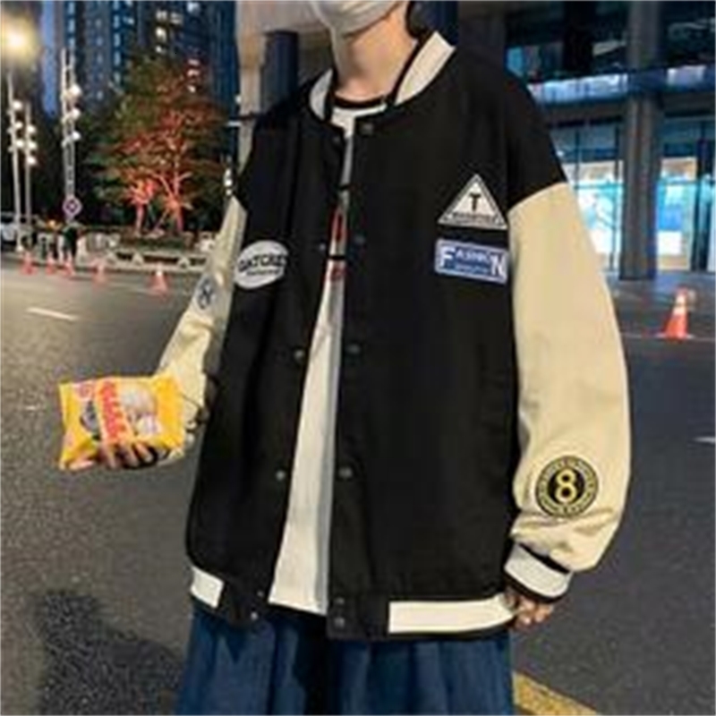 men's jackets korean version autumn new baseball uniform collar loose street style hip hop fashion im0p, Black;brown
men's jackets korean version autumn new baseball uniform collar loose street style hip hop fashion im0p, Black;brown