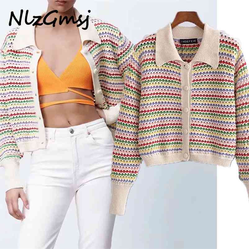 Cardigan Sweater Stripe Lapel Long Sleeve Button Casual Sweater Female Streetwear Jacket Top 03 210628, As picture
Cardigan Sweater Stripe Lapel Long Sleeve Button Casual Sweater Female Streetwear Jacket Top 03 210628, As picture