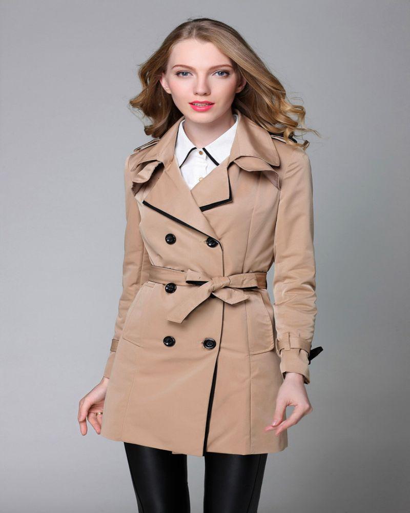 Women' Trench Coats Spring And Autumn Fashion Medium Long Double Breasted Color Matching Windbreaker Korean Slim Coat
Women' Trench Coats Spring And Autumn Fashion Medium Long Double Breasted Color Matching Windbreaker Korean Slim Coat