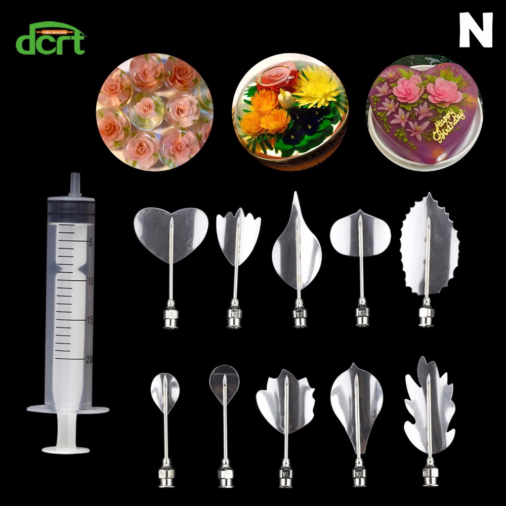 40PCS 3D Gelatin Jelly Art Needle Tools Pudding Flowers Cake Decorating Tools5768923