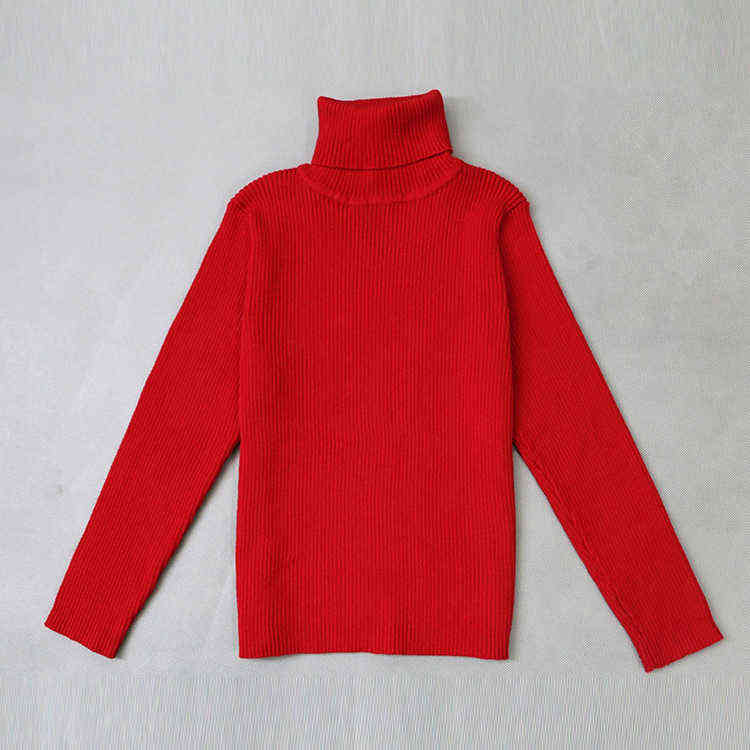 Autumn Baby Boys Girls Turtleneck Sweaters Kids Girl Sweater for Winter Knitted Bottoming Vetement Enfant 211104