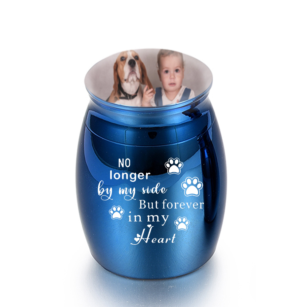 Metal cremation urn pendant, small ashes jar can hold photos, store ashes/hair and other commemorative pets-No longer bu my side but forever in heart
Metal cremation urn pendant, small ashes jar can hold photos, store ashes/hair and other commemorative pets-No longer bu my side but forever in heart