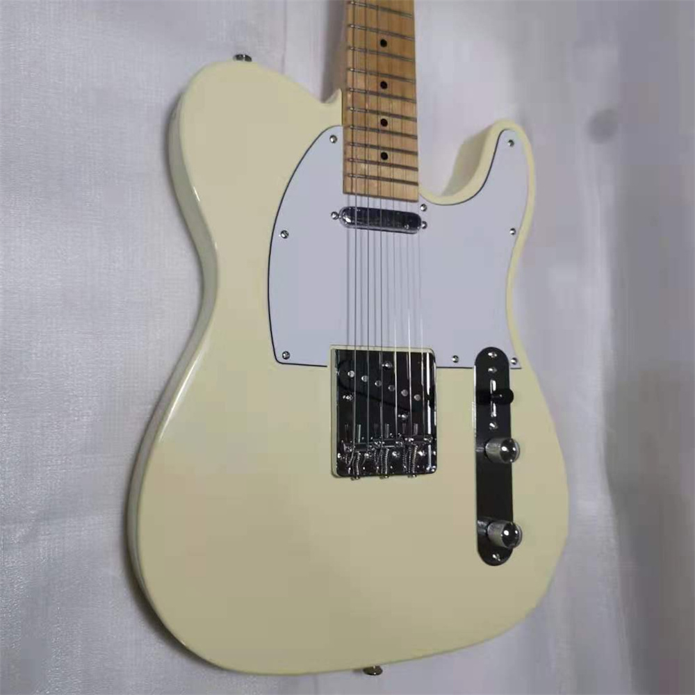 Tele Electric Guitar Cream Yellow Color Basswood Guitar Body Maple Fingerboard Silver Hardware High Quality Guitars Guitarra
Tele Electric Guitar Cream Yellow Color Basswood Guitar Body Maple Fingerboard Silver Hardware High Quality Guitars Guitarra