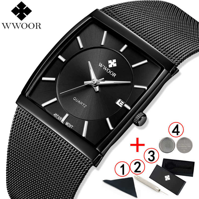 Mens Watches Top Brand Luxury Business Square Mesh Male Wrist Watch Waterproof Stainless Steel Black For Men 210707, Silver blue box
Mens Watches Top Brand Luxury Business Square Mesh Male Wrist Watch Waterproof Stainless Steel Black For Men 210707, Silver blue box