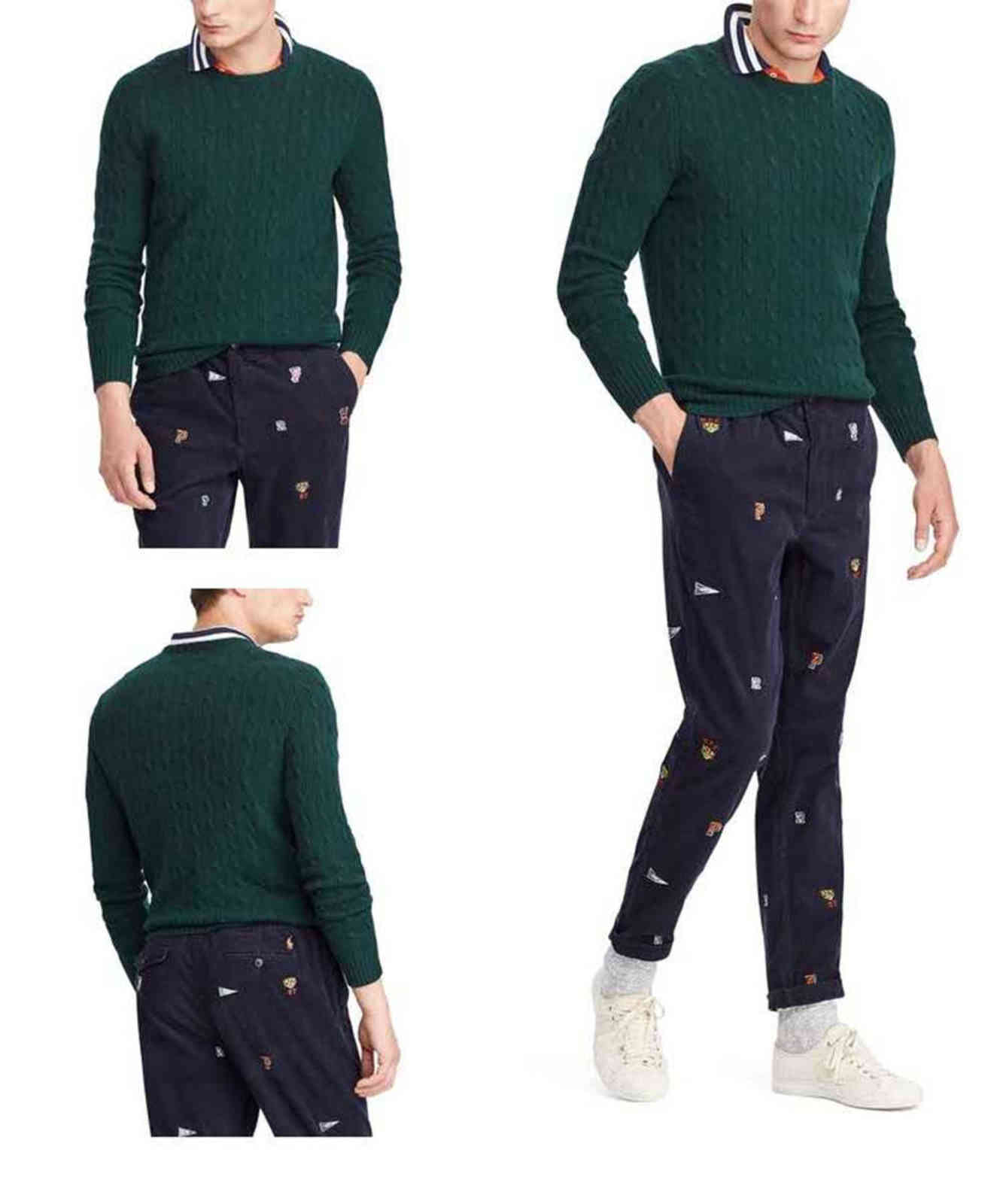 Autumn Winter Men Wool Masculina Ralp Small Horse Pullover Fashion Casual Pull Homme Men's Sweater 211102