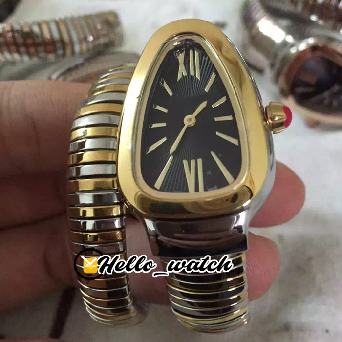 Fashion Serpenti Tubogas Ladies Watches 101828 Womens Watch Swiss Quartz Black Dial 102824 101815 Two Tone Gold Steel Winding Bracelet Hello_Watch, Original box
Fashion Serpenti Tubogas Ladies Watches 101828 Womens Watch Swiss Quartz Black Dial 102824 101815 Two Tone Gold Steel Winding Bracelet Hello_Watch, Original box