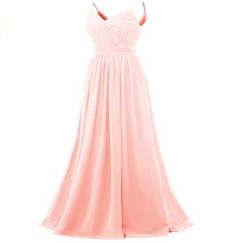2022 Spaghetti Long Chiffon Bridesmaid Dress A Line Lace Prom Dresses For Women Elegant Wedding Sweep Train Woman's Ceremony Wedding
2022 Spaghetti Long Chiffon Bridesmaid Dress A Line Lace Prom Dresses For Women Elegant Wedding Sweep Train Woman's Ceremony Wedding
