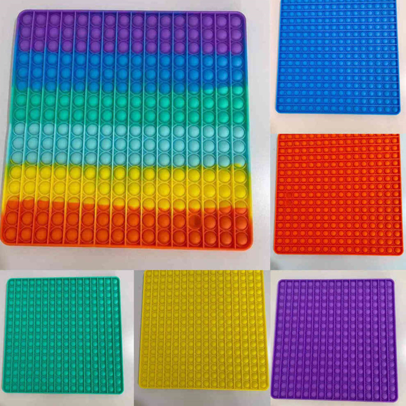 30*30CM Big Size Rainbow Push Pop Bubble Poppers Board Fidget Toys Mega Jumbo Sup Large Finger Puzzle Stress Relief Game Anxiety Reliever H5
30*30CM Big Size Rainbow Push Pop Bubble Poppers Board Fidget Toys Mega Jumbo Sup Large Finger Puzzle Stress Relief Game Anxiety Reliever H5