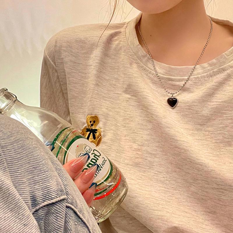 Chains Heart Necklace Woman Black Necklaces For Women Elegant Fashion Lovers Wedding Jewelry Silver Color Clavicle Chain Alloy Collier
Chains Heart Necklace Woman Black Necklaces For Women Elegant Fashion Lovers Wedding Jewelry Silver Color Clavicle Chain Alloy Collier
