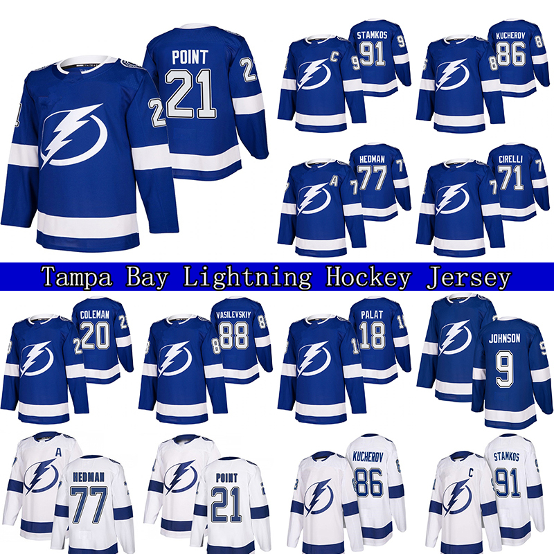 Nikita Kucherov Tampa Bay Lightning Jersey 77 Victor Hedman 91 Stamkos 21 Brayden Point 71 Anthony Cirelli Hockey Jerseys, Black;red
Nikita Kucherov Tampa Bay Lightning Jersey 77 Victor Hedman 91 Stamkos 21 Brayden Point 71 Anthony Cirelli Hockey Jerseys, Black;red