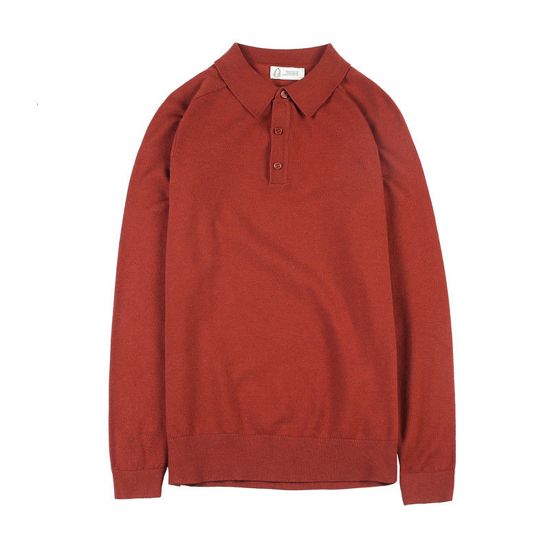 IEFB Spring Men's Trend Slim Lapel Solid Color Knitting Bottomed Polo Shirt Long Sleeve Causal Black Tops 9Y6675 210524