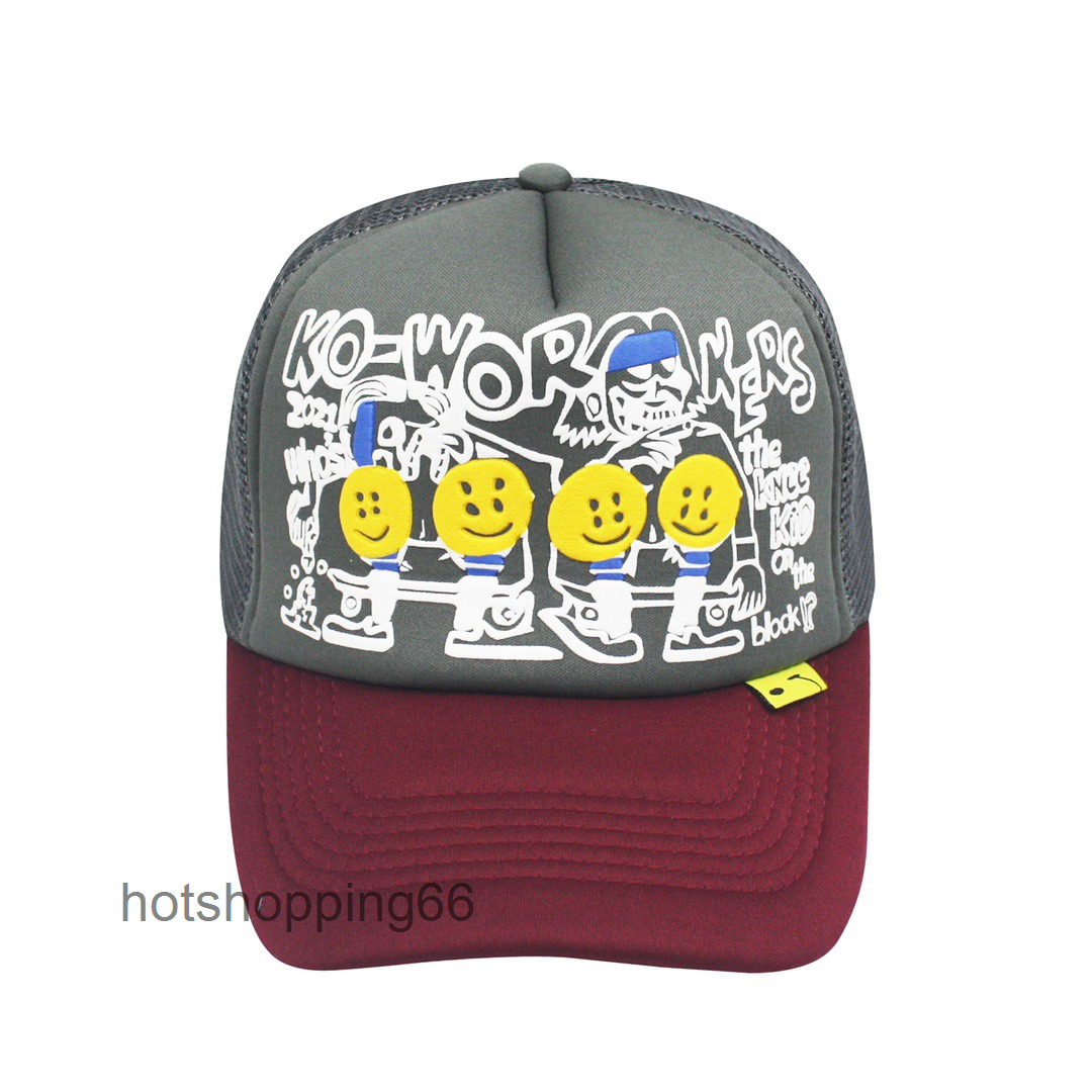 Kapital Hirata hohiro graffiti baseball cap smiling face truck cap mesh truck cap, Grayish red
Kapital Hirata hohiro graffiti baseball cap smiling face truck cap mesh truck cap, Grayish red