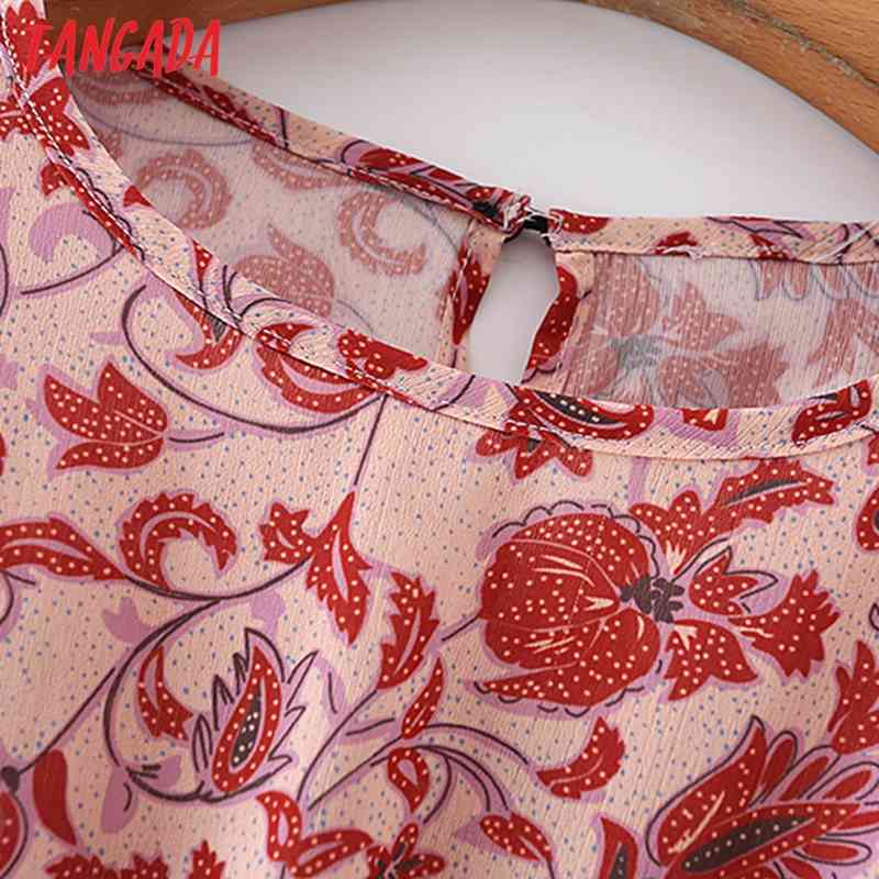 Summer Women Flowers Print Backless Hollow Strethy Waist Ladies Mini Dress Vestidos 5X48 210416