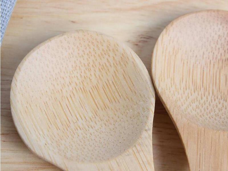 Natural Mini Bamboo Spoon Mini Short Handle Tea Spoon Coffee Beans Salt Tea Scoop DH8595