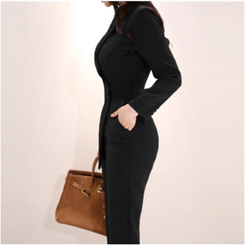 Women Irregular Jumpsuit Double-Breasted Blazer Jacket And Slim Pencil Pant 2 Pieces Set Female Wear To Office Business 210520