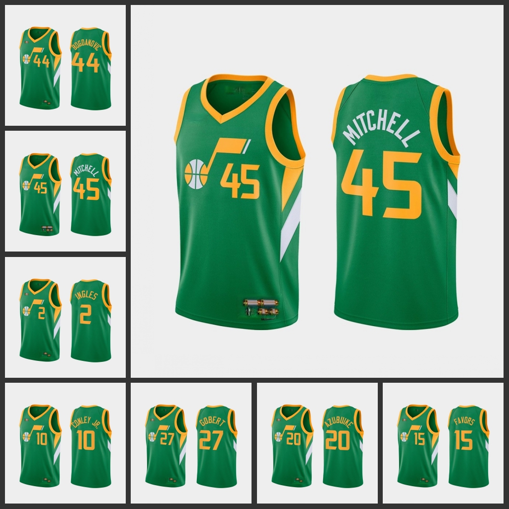 Utah Jazz Men Donovan Mitchell Bojan Bogdanovic Derrick Favors Green 2020-21 Earned Jersey
Utah Jazz Men Donovan Mitchell Bojan Bogdanovic Derrick Favors Green 2020-21 Earned Jersey