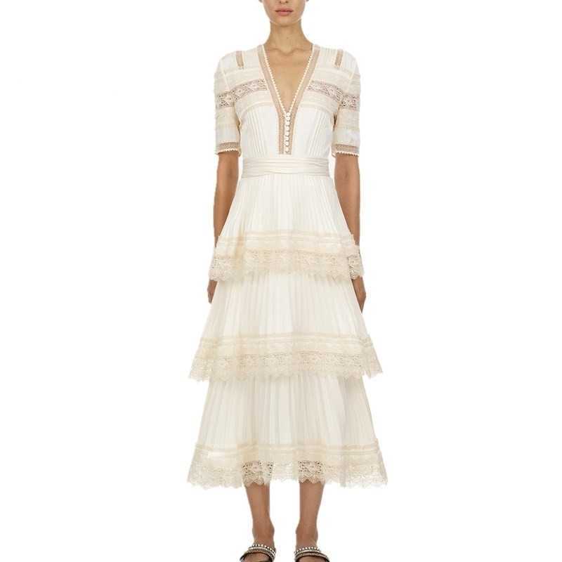 ZAWFL High Quality Self Portrait Designer dress fashion white lace Ladies V neck Short Sleeve ruffles Long Dress 210525, Picture color
ZAWFL High Quality Self Portrait Designer dress fashion white lace Ladies V neck Short Sleeve ruffles Long Dress 210525, Picture color