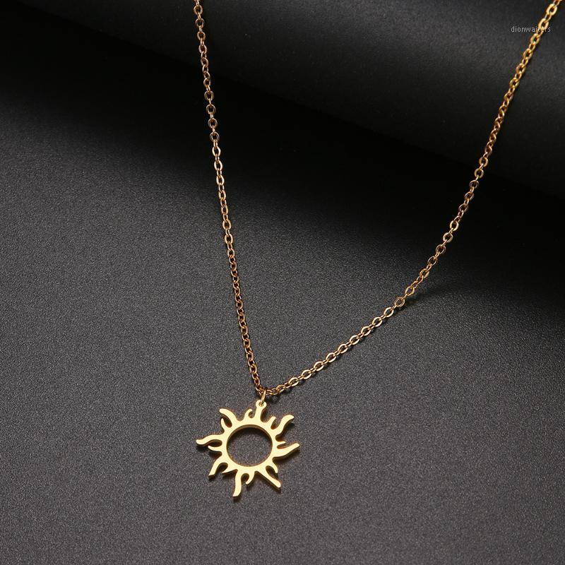 Chains DOTIFI 316L Stainless Steel Necklace Plated Ethnic Sun Pendent Necklaces For Charm Women Birthday Party Fashion Jewelry
Chains DOTIFI 316L Stainless Steel Necklace Plated Ethnic Sun Pendent Necklaces For Charm Women Birthday Party Fashion Jewelry