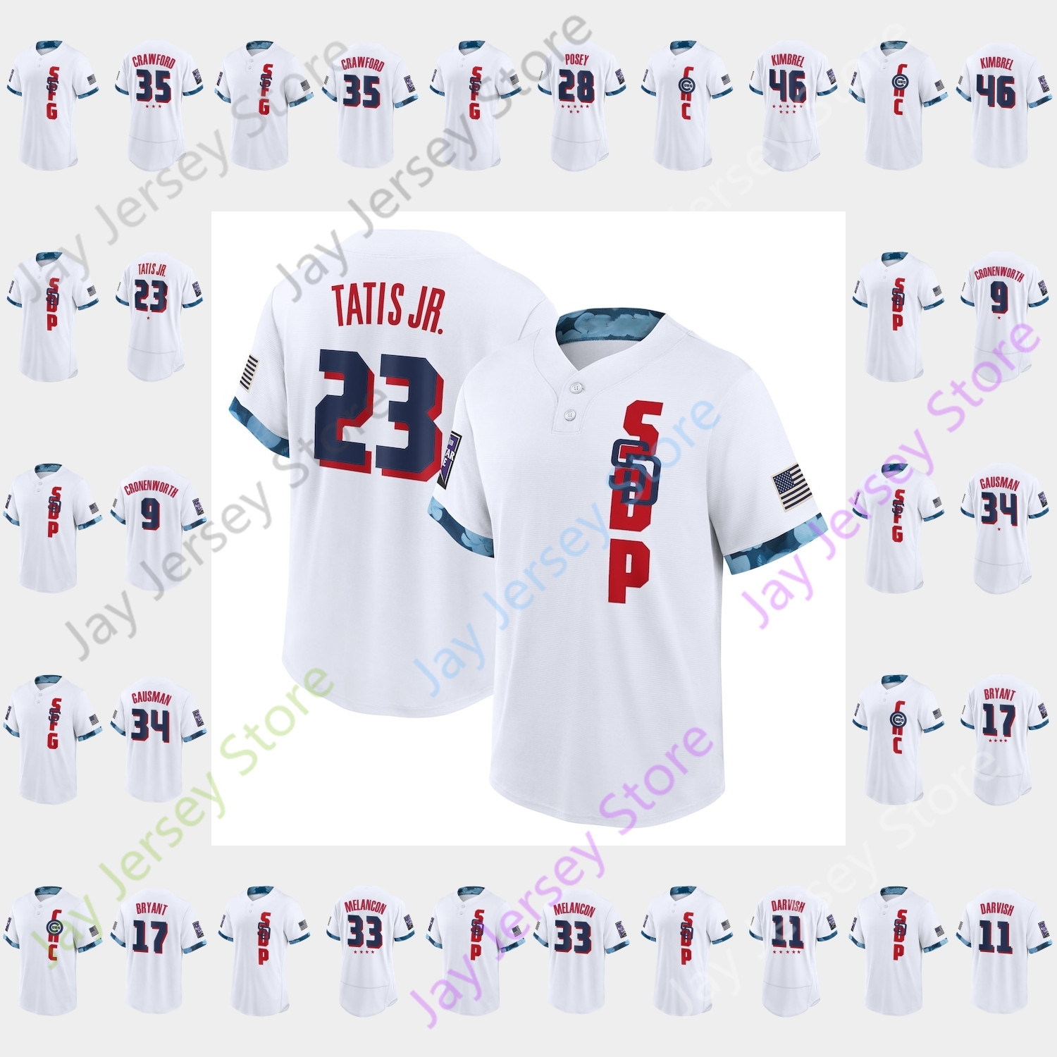 2021 All-Star Jersey Brandon Crawford Buster Posey Craig Kimbrel Fernando Tatís Jr. Jake Cronenworth Kevin Gausman Kris Bryant Mark Melancon Darvish, Mark melancon player
2021 All-Star Jersey Brandon Crawford Buster Posey Craig Kimbrel Fernando Tatís Jr. Jake Cronenworth Kevin Gausman Kris Bryant Mark Melancon Darvish, Mark melancon player