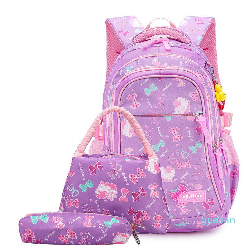 3PCS/Set Waterproof Children School Bags for Girls Princess School Backpacks Kids Printing Schoolbag mochila Infantil