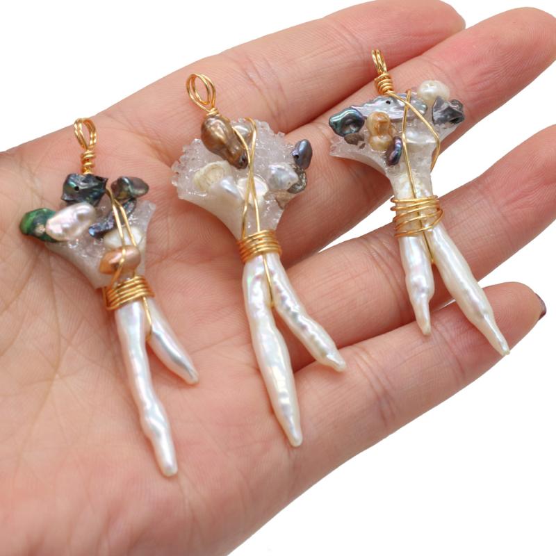 Charms 2021 Copper Wire Winding Pearl Pendant Natural Freshwater Pearls For Jewelry Making DIY Earring Necklace Accessories, Bronze;silver
Charms 2021 Copper Wire Winding Pearl Pendant Natural Freshwater Pearls For Jewelry Making DIY Earring Necklace Accessories, Bronze;silver