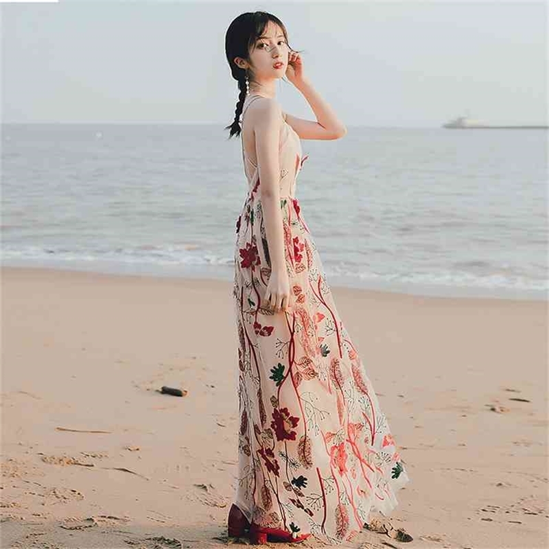 Summer Maxi Floral Embroidery Long Women Dress Strapless Femele V-neck Sleeveless Backless Evening Party Sexy 210603, Blue
Summer Maxi Floral Embroidery Long Women Dress Strapless Femele V-neck Sleeveless Backless Evening Party Sexy 210603, Blue
