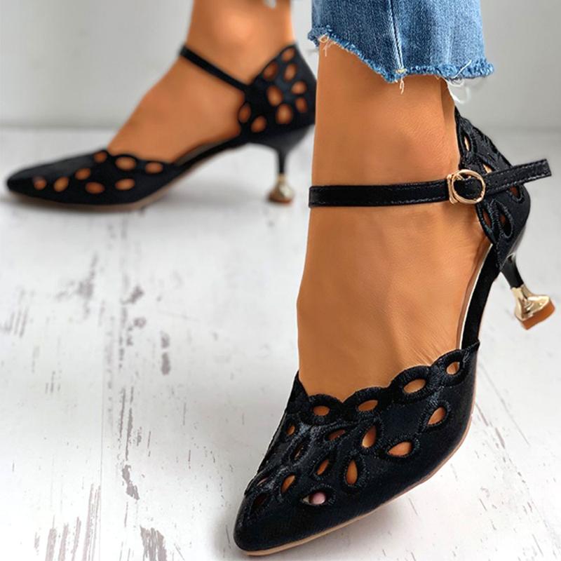 Dress Shoes Brand For Dropship Sexy Pointed Toe High Heels Hollow Out Ankle Strap Summer Office Ldies Sandals Woman, Black 
Dress Shoes Brand For Dropship Sexy Pointed Toe High Heels Hollow Out Ankle Strap Summer Office Ldies Sandals Woman, Black