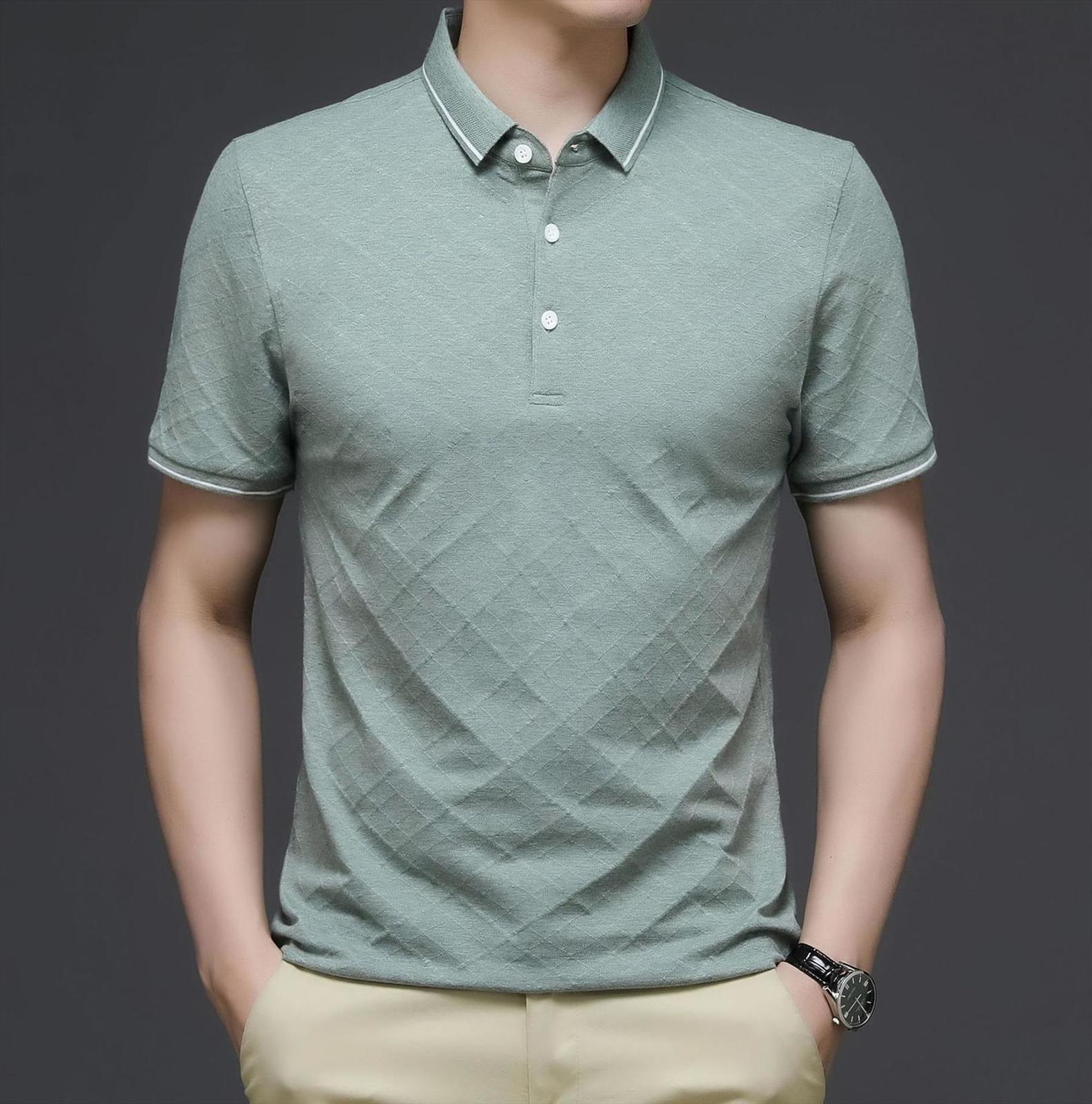 middle aged and young mens polos short sleeved shirt casual solid color lapel summer dress silk cotton top, White;black
middle aged and young mens polos short sleeved shirt casual solid color lapel summer dress silk cotton top, White;black
