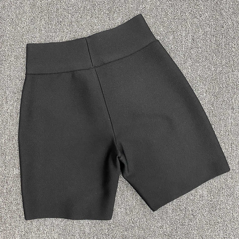 Top Quality Celebrity Grey Black White Elastic Rayon Bandage short Pants Fashion Bodycon Shorts Sports Shorts 210611