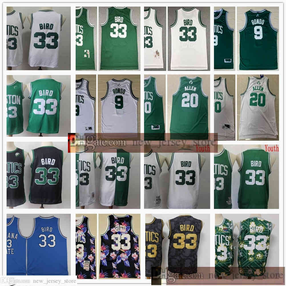 Retro Vintage Basketball Larry 33 Bird Jerseys Stitched Rajon 9 Rondo Ray 20 Allen Jerseys Green White Two Color Bird, Black;red
Retro Vintage Basketball Larry 33 Bird Jerseys Stitched Rajon 9 Rondo Ray 20 Allen Jerseys Green White Two Color Bird, Black;red